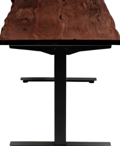 Outlet KARE Design Biurko z elek. regulacją wysokości Harmony 180x90 cm akacja brązowe - nogi czarne - KARE