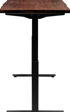 Outlet KARE Design Biurko z elek. regulacją wysokości Harmony 180x90 cm akacja brązowe - nogi czarne - KARE