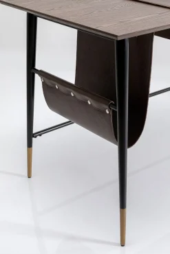 Online KARE Design Biurko z szufladą brązowe MDF 153x71 cm skóra naturalna - KARE