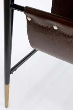 Online KARE Design Biurko z szufladą brązowe MDF 153x71 cm skóra naturalna - KARE