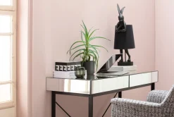 Best KARE Design Biurko z szufladami lustrzane nogi czarne 120x50 cm - KARE