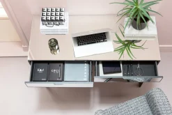 Best KARE Design Biurko z szufladami lustrzane nogi czarne 120x50 cm - KARE