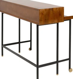 Fashion KARE Design Biurko z wysuwanym blatem Ravello 120x83 cm mango brązowe - KARE