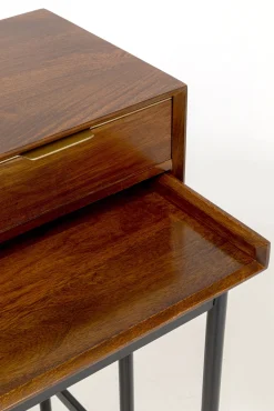 Fashion KARE Design Biurko z wysuwanym blatem Ravello 120x83 cm mango brązowe - KARE