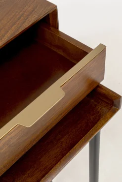 Fashion KARE Design Biurko z wysuwanym blatem Ravello 120x83 cm mango brązowe - KARE