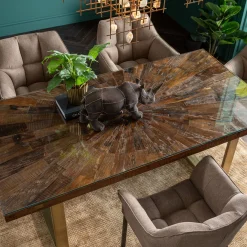 Best KARE Design Blat prostokątny drewno z recyklingu mango i akacja 180x90 cm - KARE