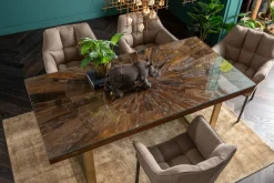 Best KARE Design Blat prostokątny drewno z recyklingu mango i akacja 180x90 cm - KARE