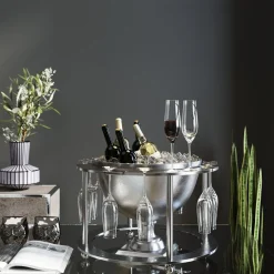 Online KARE Design Cooler do butelek Champagne Time ∅61x38 cm srebrny - KARE