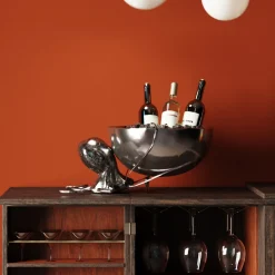 New KARE Design Cooler do butelek Octopus 46x26 cm srebrny - KARE