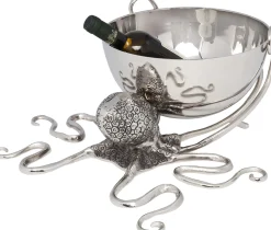 New KARE Design Cooler do butelek Octopus 46x26 cm srebrny - KARE