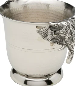 Hot KARE Design Cooler do wina lub szampana srebrny z aluminium motyw słonia 4,5 L - KARE