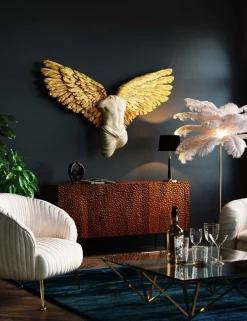 Hot KARE Design Dekoracja ścienna anioł stróż złote skrzydła 124x71 cm - KARE