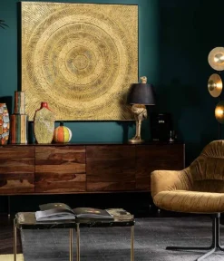 Discount KARE Design Dekoracja ścienna Art Circle 120x120 cm złota - KARE