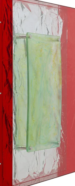 Fashion KARE Design Dekoracja ścienna Crumple żółta 60x90cm - KARE