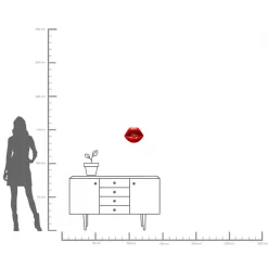 Fashion KARE Design Dekoracja ścienna czerwone usta 30x23 cm - KARE