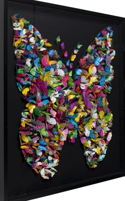 Outlet KARE Design Dekoracja ścienna Farfalla 120x120 cm kolorowa - KARE