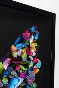 Outlet KARE Design Dekoracja ścienna Farfalla 120x120 cm kolorowa - KARE