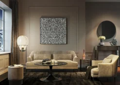 New KARE Design Dekoracja ścienna Frame Flower 100x100 cm srebrna - KARE