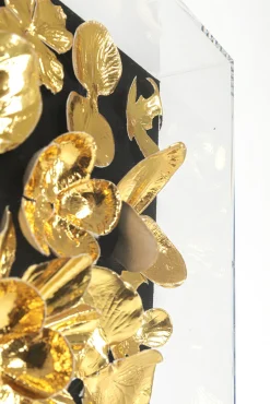 Fashion KARE Design Dekoracja ścienna Gold Flower 60x60 cm - KARE
