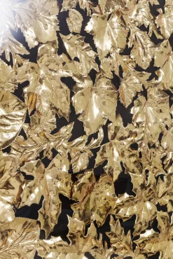 Outlet KARE Design Dekoracja ścienna Gold Leaf 120x120 cm złota - KARE