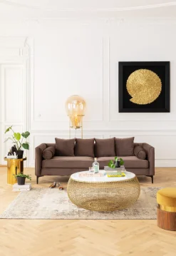 Fashion KARE Design Dekoracja ścienna Golden Snail 120x120 cm czarno-złota - KARE