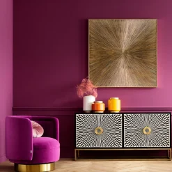 Best KARE Design Dekoracja ścienna Illumino 120x120 cm złota - KARE