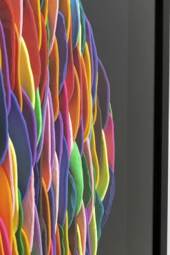 Outlet KARE Design Dekoracja ścienna kolorowa terakota rama czarna 80x80 cm - KARE