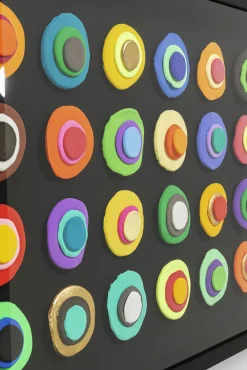 New KARE Design Dekoracja ścienna kolorowa terakota rama czarna 160x60 cm - KARE