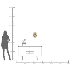 Fashion KARE Design Dekoracja ścienna lustrzana motyw zwierzęcy lew 27x35 cm - KARE