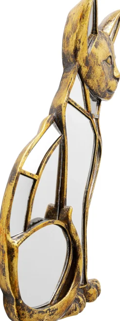 Discount KARE Design Dekoracja ścienna lustrzana motyw zwierzęcy kot 24x38 cm - KARE