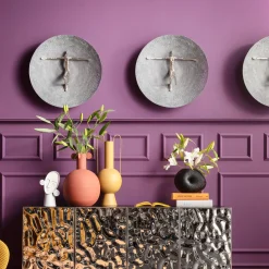 Outlet KARE Design Dekoracja ścienna okrągła srebrna motyw człowieka Ø60 cm - KARE