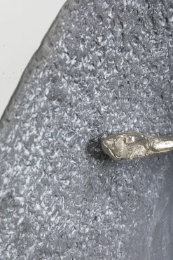 Outlet KARE Design Dekoracja ścienna okrągła srebrna motyw człowieka Ø60 cm - KARE