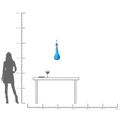 Discount KARE Design Dekoracja ścienna Peacock 16x68 cm niebieska - KARE