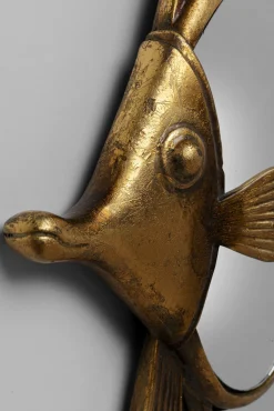 Best KARE Design Dekoracja ścienna Pisces 24x39 cm złota postarzana - lustrzana - KARE