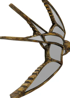 Outlet KARE Design Dekoracja ścienna Swallow 39x31 cm złota postarzana - lustrzana - KARE