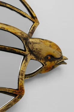 Outlet KARE Design Dekoracja ścienna Swallow 39x31 cm złota postarzana - lustrzana - KARE