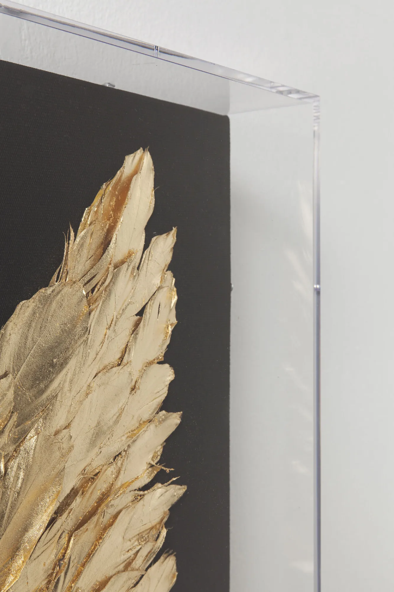 Best KARE Design Dekoracja ścienna Wings 120x120 cm złoto-czarna - KARE