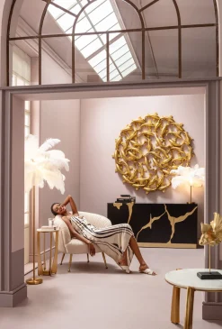 Fashion KARE Design Dekoracja ścienna złota ryba Koi włókno szklane Ø160 cm - KARE