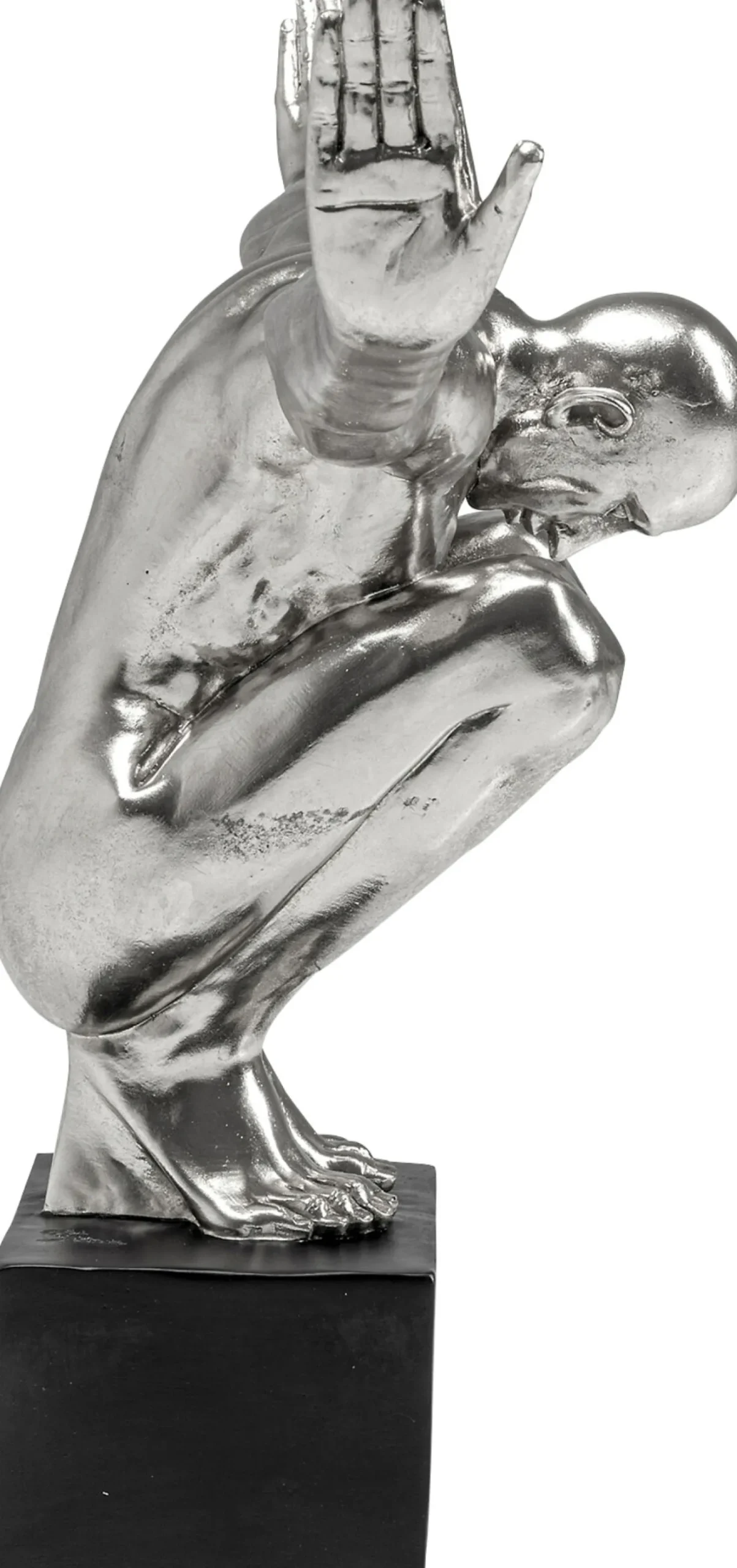 Sale KARE Design Dekoracja stojąca Athlete XL 100x64 cm srebrna - KARE