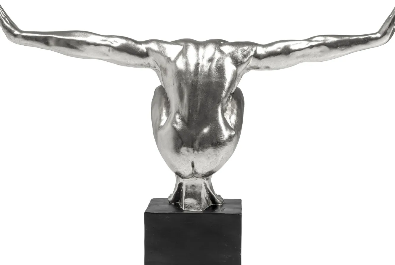 Sale KARE Design Dekoracja stojąca Athlete XL 100x64 cm srebrna - KARE