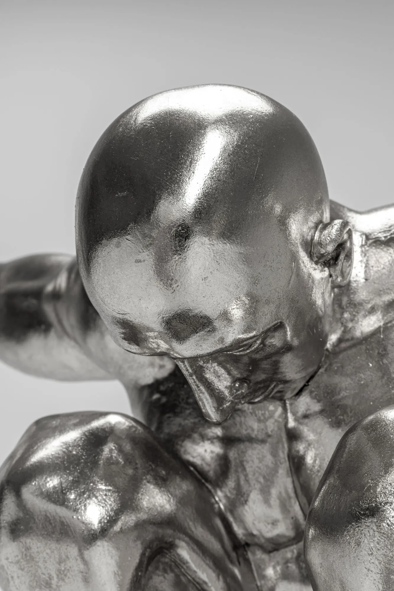 Sale KARE Design Dekoracja stojąca Athlete XL 100x64 cm srebrna - KARE