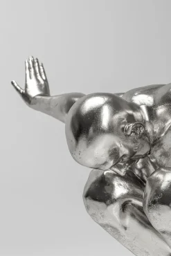 Sale KARE Design Dekoracja stojąca Athlete XL 100x64 cm srebrna - KARE