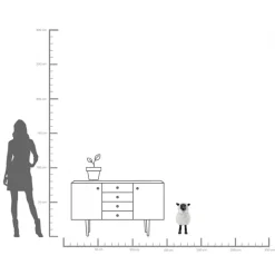 Best KARE Design Dekoracja stojąca Bathilde 49x54 cm czarno-biała - KARE