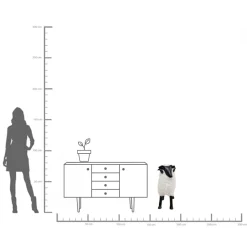 Clearance KARE Design Dekoracja stojąca Bathilde Ram 80x78 cm biała - baran - KARE