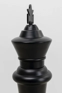 Hot KARE Design Dekoracja stojąca Chess King Ø29x68 cm aluminium czarna - KARE
