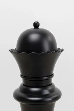 Best KARE Design Dekoracja stojąca Chess Queen Ø29x60 cm aluminium czarna - KARE