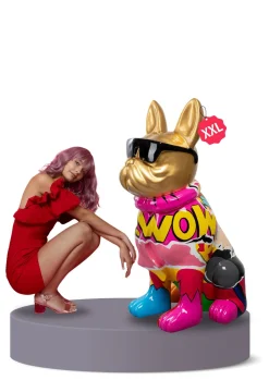 Clearance KARE Design Dekoracja stojąca duży kolorowy pies 102x152 cm - KARE