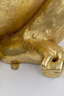 Outlet KARE Design Dekoracja stojąca Gorilla XL 130x180 cm złota - KARE