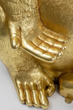 Outlet KARE Design Dekoracja stojąca Gorilla XL 130x180 cm złota - KARE