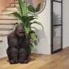 Sale KARE Design Dekoracja stojąca Gorilla Front 90x107 cm czarna - KARE